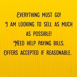 Everything must go!
